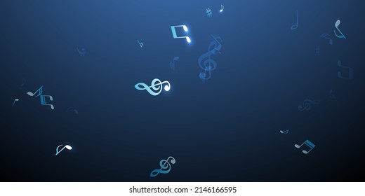 Musical note symbols vector pattern. Audio recording signs placer. Nightclub music pattern. Modern note symbols silhouettes with sharp. Album cover backdrop.