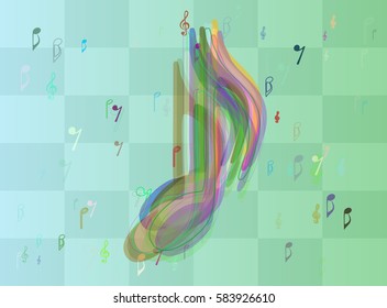 musical note template icon