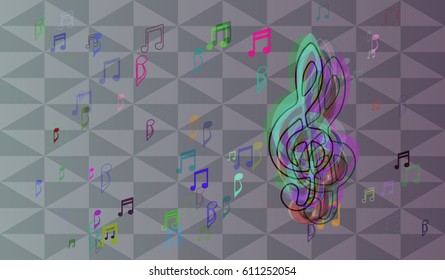 musical note template icon