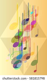 musical note template pattern