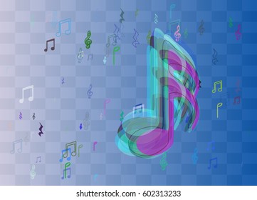 musical note template pattern