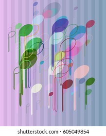 musical note template pattern