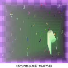 musical note template texture