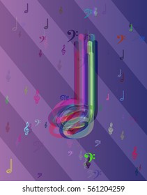 musical note texture art