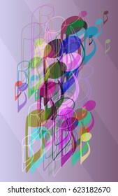 musical note texture elements