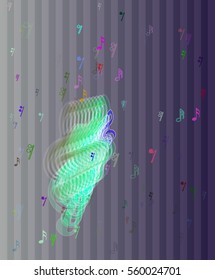 musical note texture idea