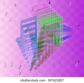 musical note texture pattern