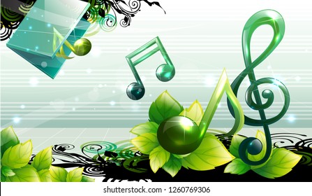 Musical note vector