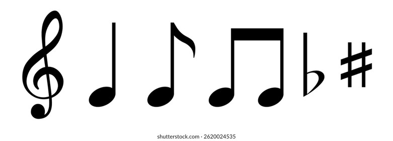 Musical note vector. Note vector