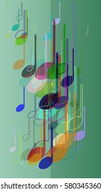 musical note vector background