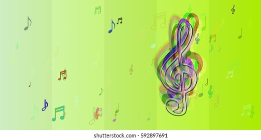 musical note vector background