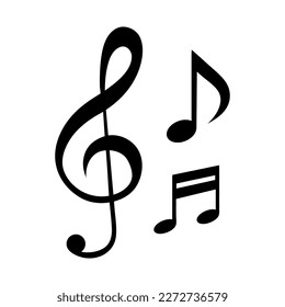 Musical note vector flat illustration on white background..eps
