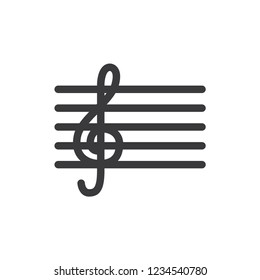 Musical note vector icon