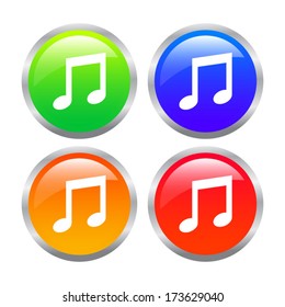 Musical note - vector icon