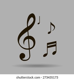 Musical note - Vector icon