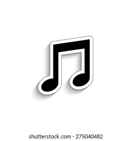 Musical note - vector icon