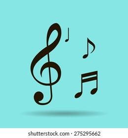 Musical note - Vector icon