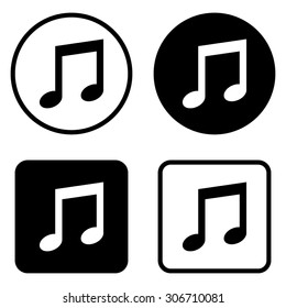 Musical note - vector icon