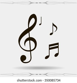 Musical note - Vector icon