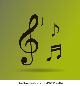 Musical note - Vector icon