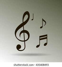 Musical note - Vector icon