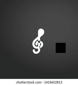 Musical Note vector icon. Musical Note concept stroke symbol design. Thin graphic elements vector illustration, outline pattern for your web site design, logo, UI. EPS 10.