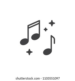 Musical note vector icon. filled flat sign for mobile concept and web design. Music simple solid icon. Symbol, logo illustration. Pixel perfect vector graphics