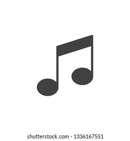 Musical note vector icon. filled flat sign for mobile concept and web design. Music note glyph icon. Symbol, logo illustration. Pixel perfect vector graphics