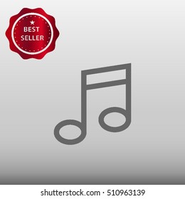 Musical Note Vector Icon Illustration