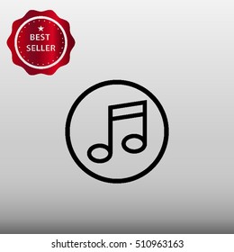 Musical Note Vector Icon Illustration