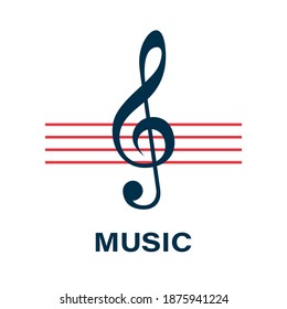 Musical note vector icon. Vector music icon. Concept logo flat style. Trendy design. Vector illustration