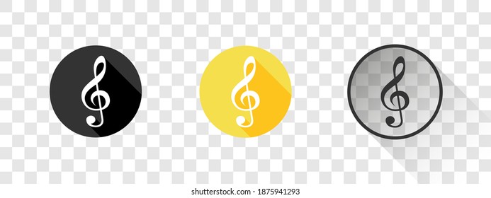 Musical note vector icons. Music icons set. Concept logo. Trendy design. Vector illustration