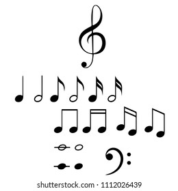 musical note. vector illustration