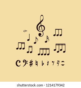 musical note. vector illustration