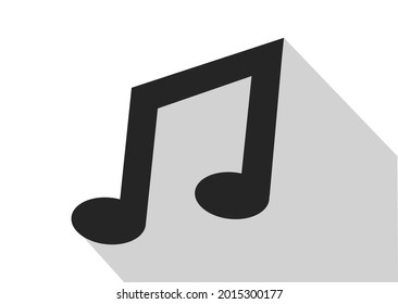 Musical Note Vector Illustration. Music Concept Icon. Vector Illustration Template.