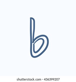 Musical note vector sketch icon isolated on background. Hand drawn Musical note icon. Musical note sketch icon for infographic, website or app.