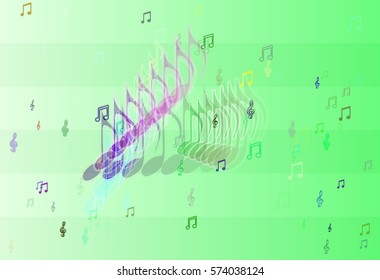 musical note vector template