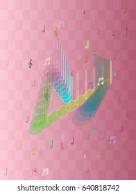 musical note vector template