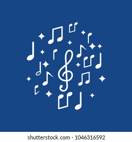 Musical Note Vector Template Design