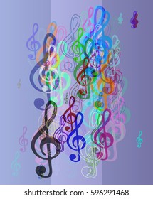 musical note vector texture