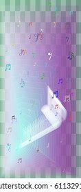 musical note vector texture
