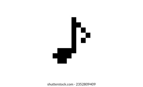 Musical Note in voxel, high quality vector