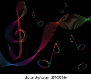 Musical notes abstract backround