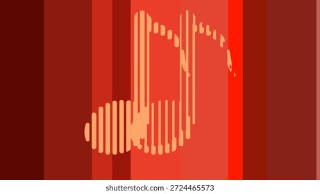 Notas musicales Fondo de mosaico Abstractas, ilustración a color plano