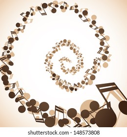 Musical notes background. EPS 10 vector, grouped for easy editing. No open shapes or paths.