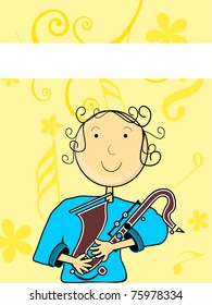 antecedentes de notas musicales con gente linda emocionada