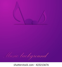 The musical notes. Background music.