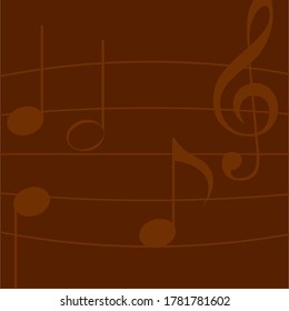 Musical notes background. Music symbol - Vector illustration