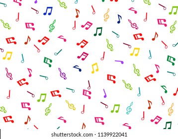 Musical Notes Background Pattern Graphic Vector