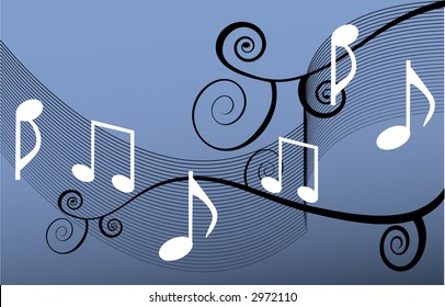 musical notes  with background vector